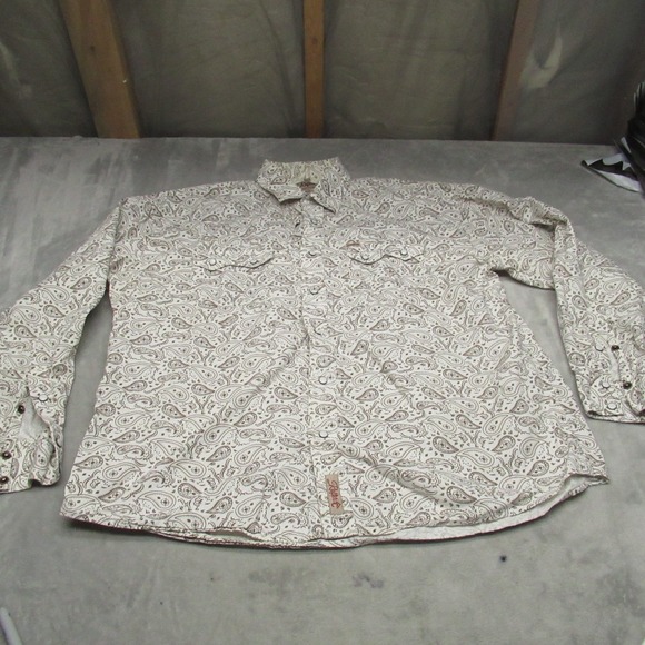 Rafter C Other - Rafter C Shirt Mens XXL Brown Paisley Classic Western Pearl Snap Cowboy Casual